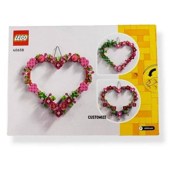 LEGO Valentine Heart Ornament 40638 Valentines Day Customizable